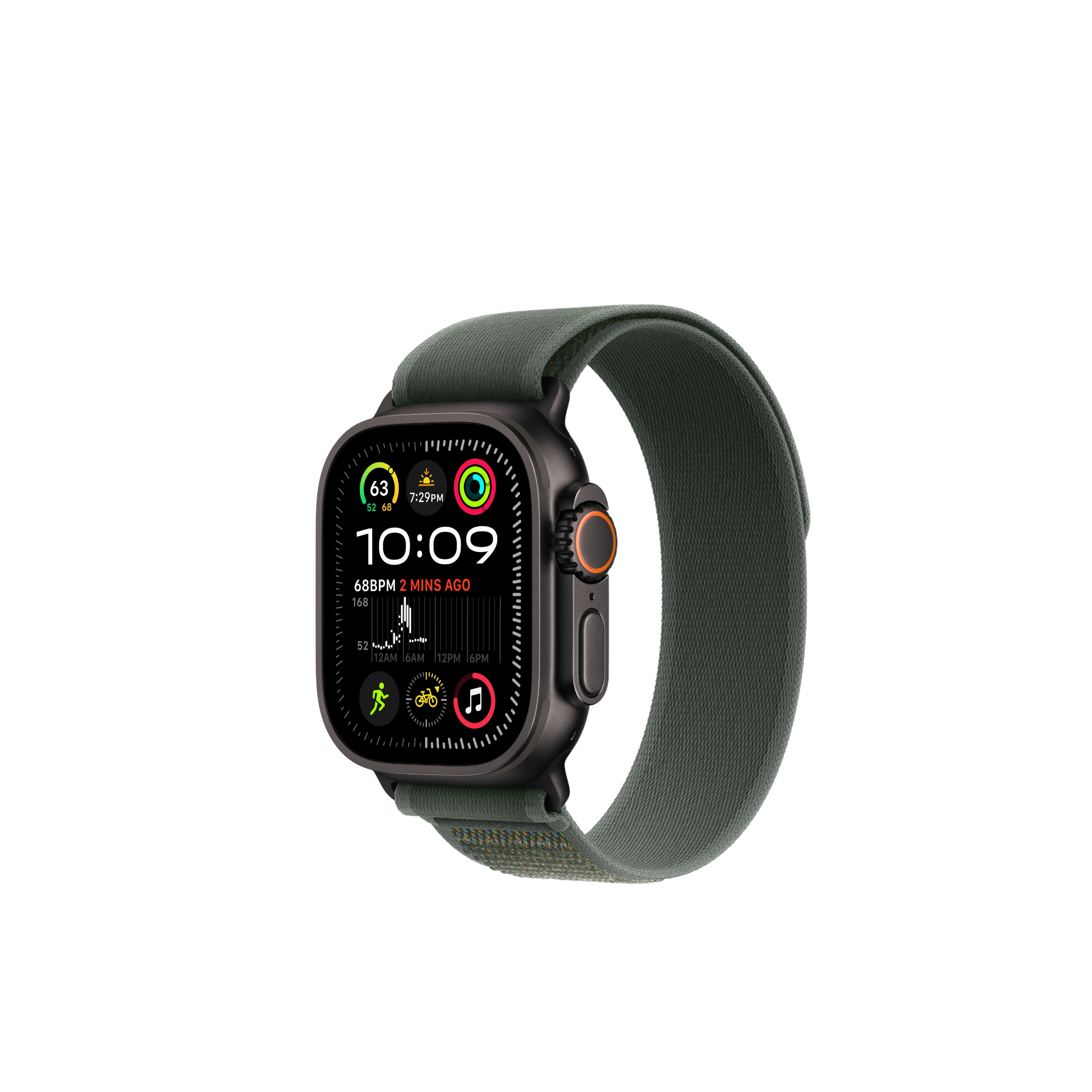 Apple Watch Ultra 2 Black Titanium Case Trail Loop.