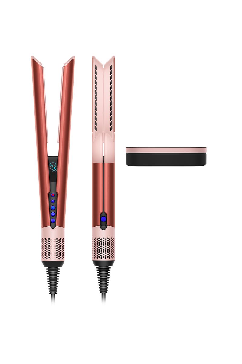 Dyson Airstrait™ straightener in Strawberry bronze and Blush pink