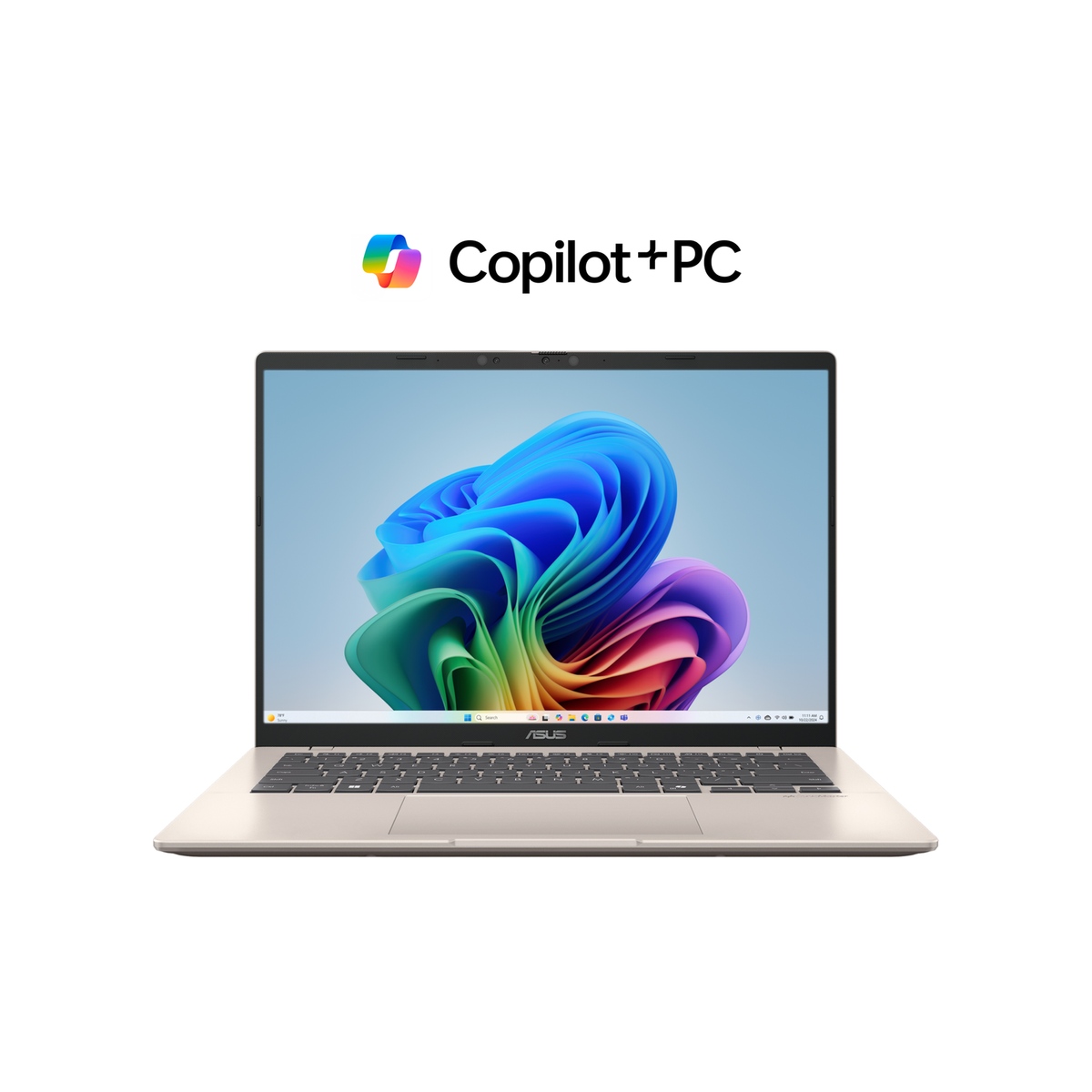 ASUS Vivobook 14 (X1407QA) Copilot+ PC Laptop Platinum Gold