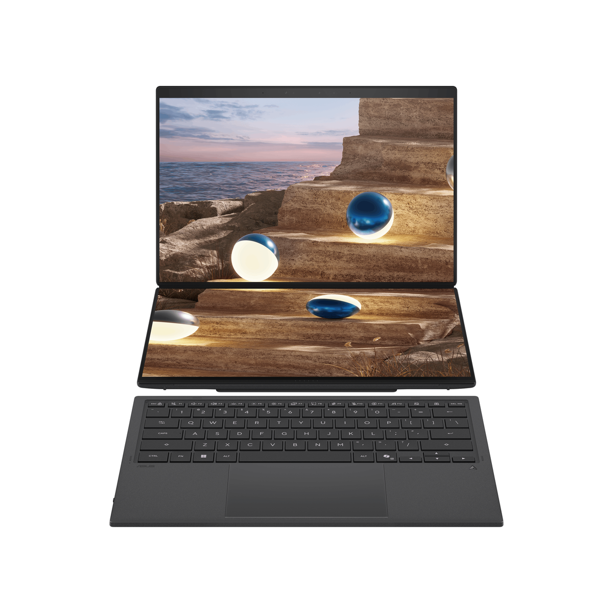 ASUS Zenbook DUO (UX8407) Copilot+ PC Laptop Moher Gray