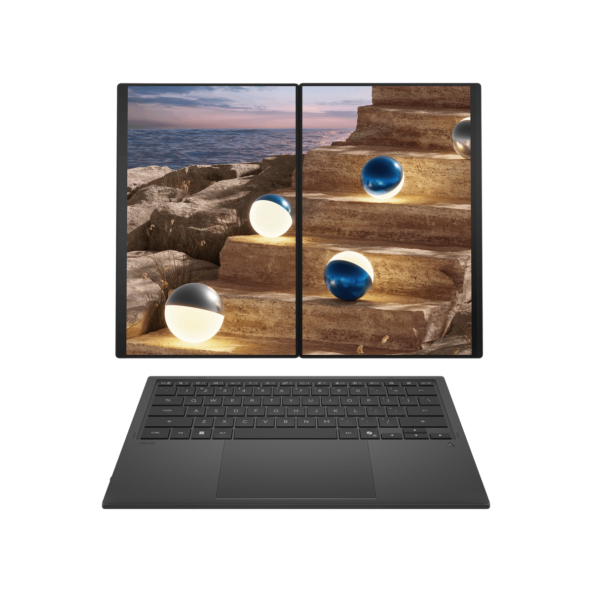 ASUS Zenbook DUO (UX8407) Copilot+ PC Laptop Moher Gray