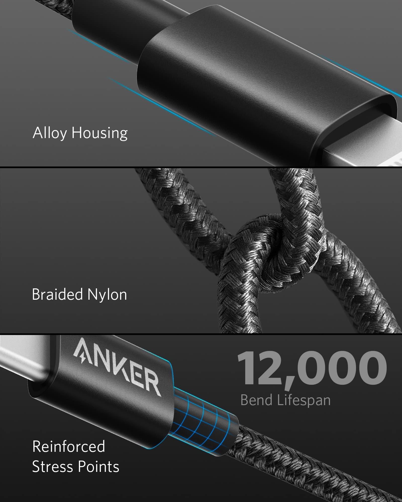 Anker 331 USB-C to Lightning Cable Black