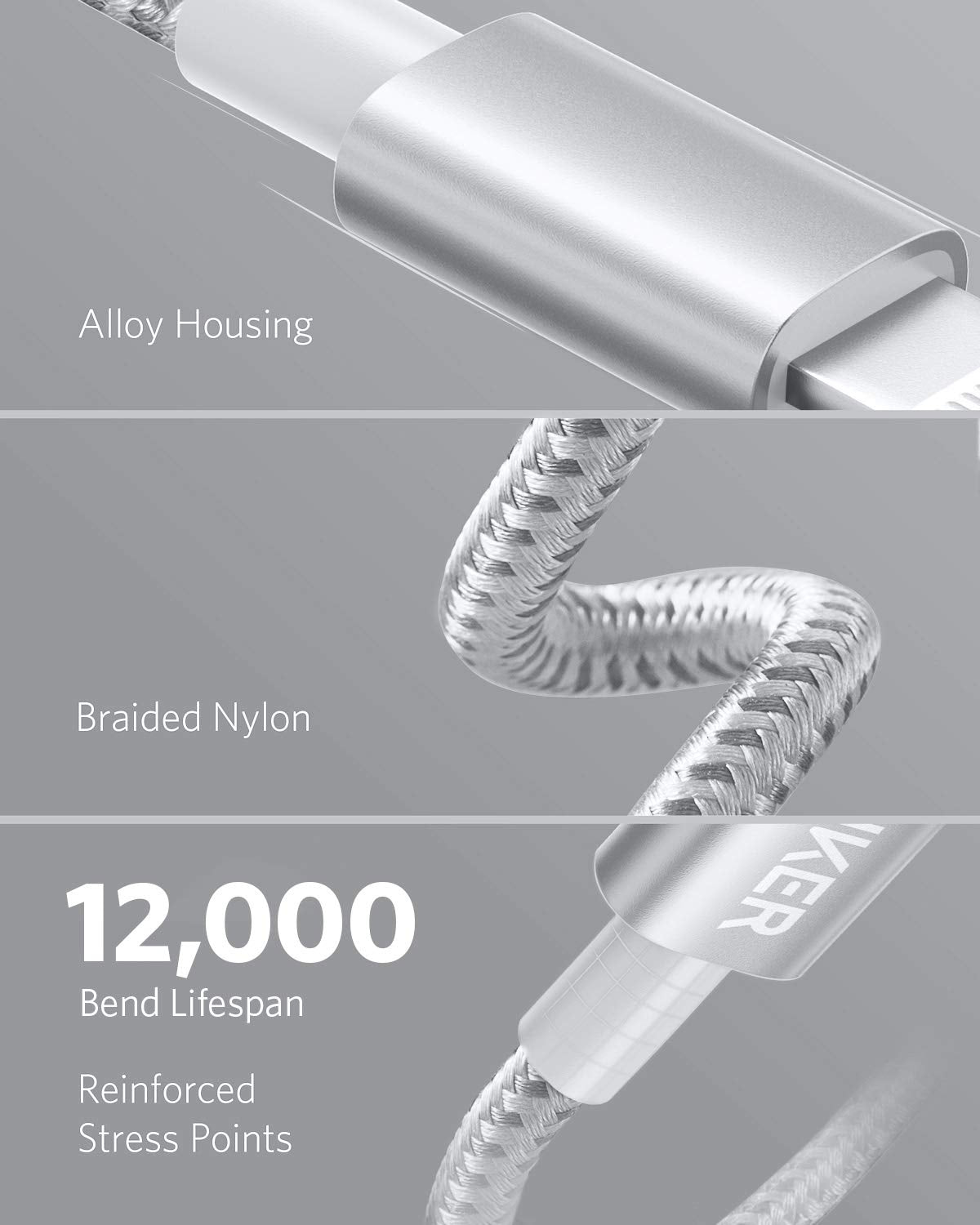 Anker 331 USB-C to Lightning Cable Silver
