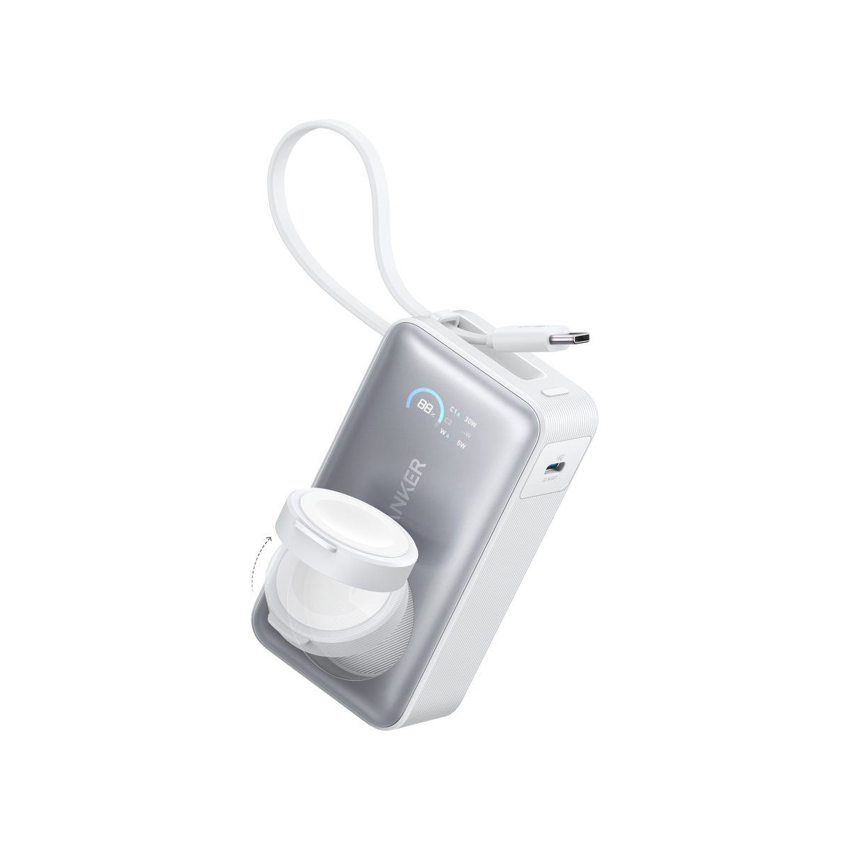 Anker MagGo Power Bank (10,000mAh, 35W) Aurora White