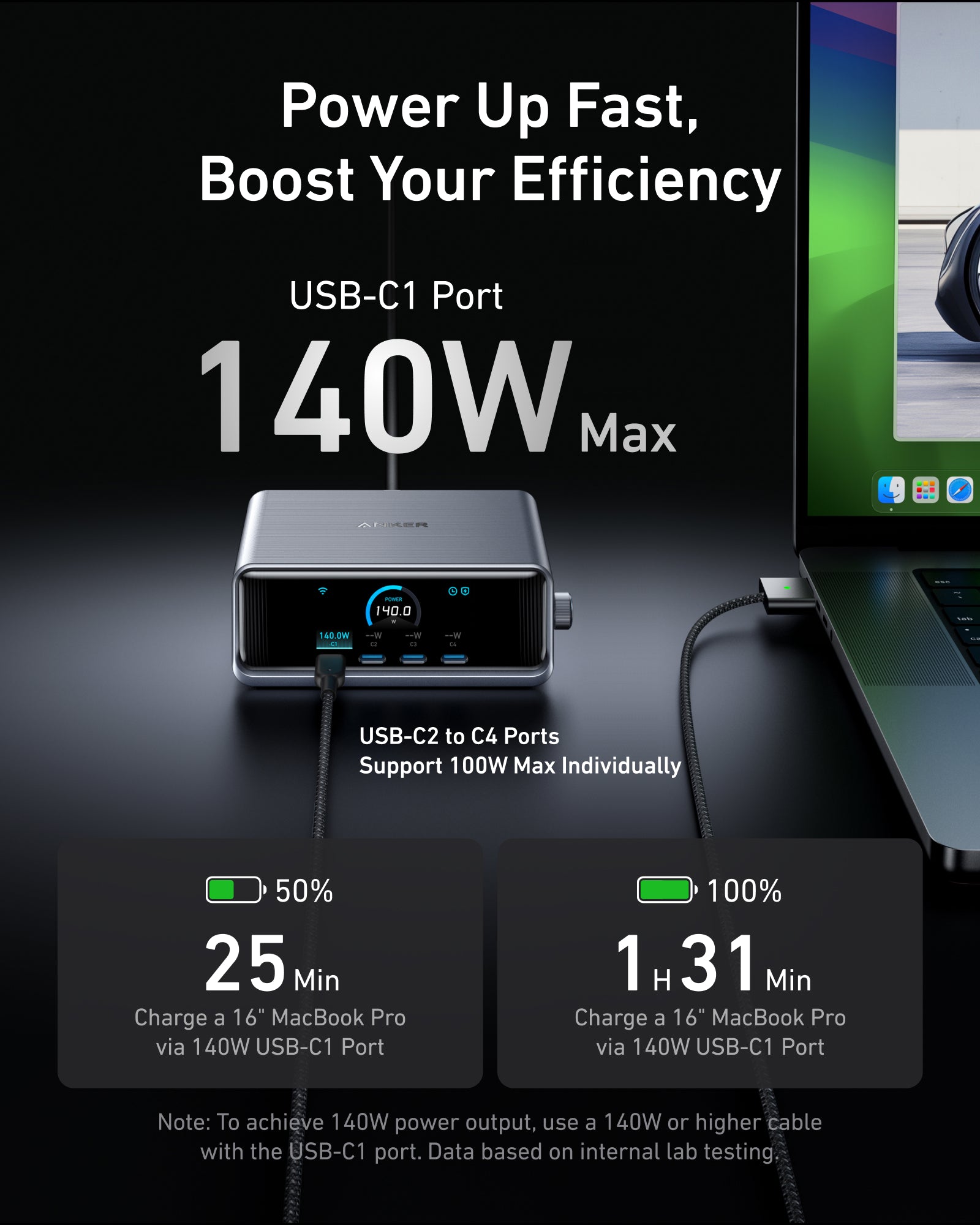 Anker Prime Charger (250W, 6 Ports, GaNPrime) Default