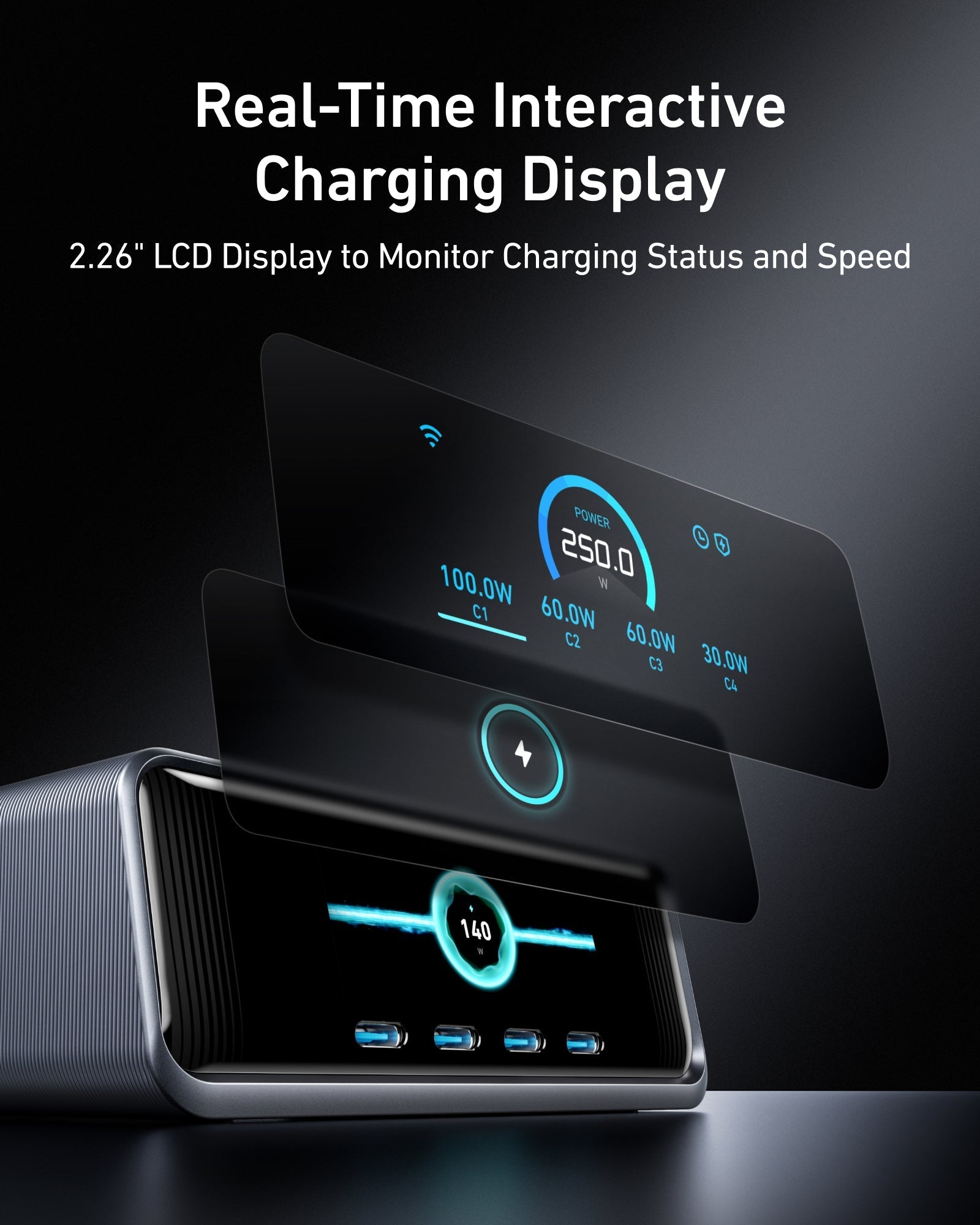 Anker Prime Charger (250W, 6 Ports, GaNPrime) Default