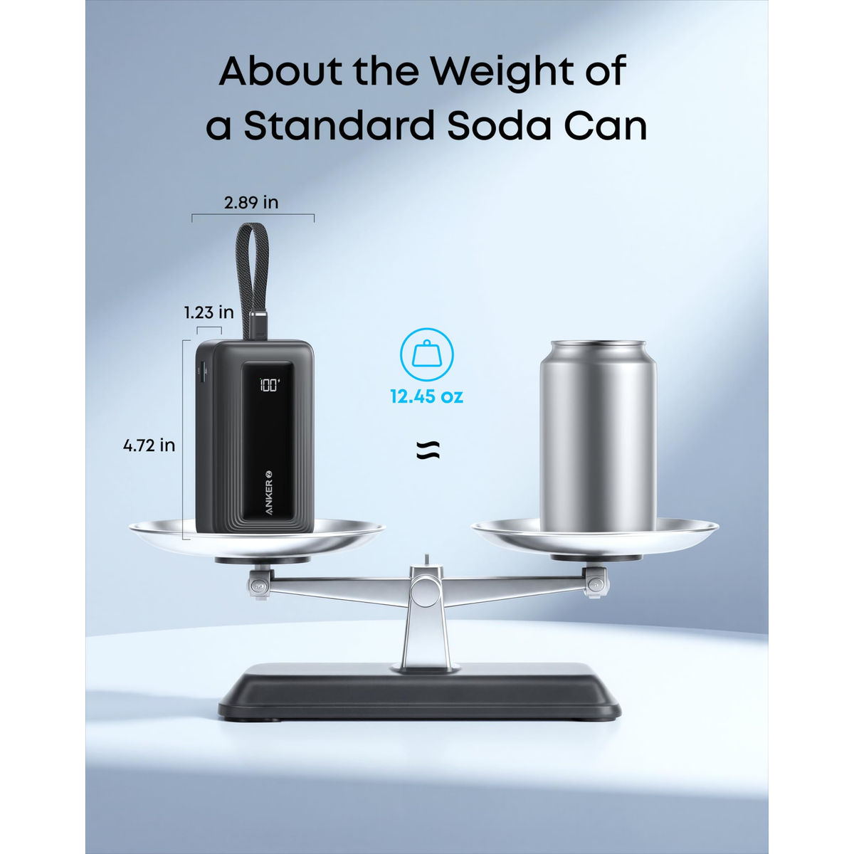 Anker Zolo Power Bank (10,000mAh, 30W) with Built-in USB-C Cable