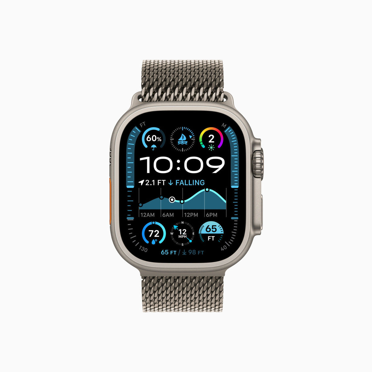 Apple Watch Ultra 2 Natural Titanium Case Milanese Loop