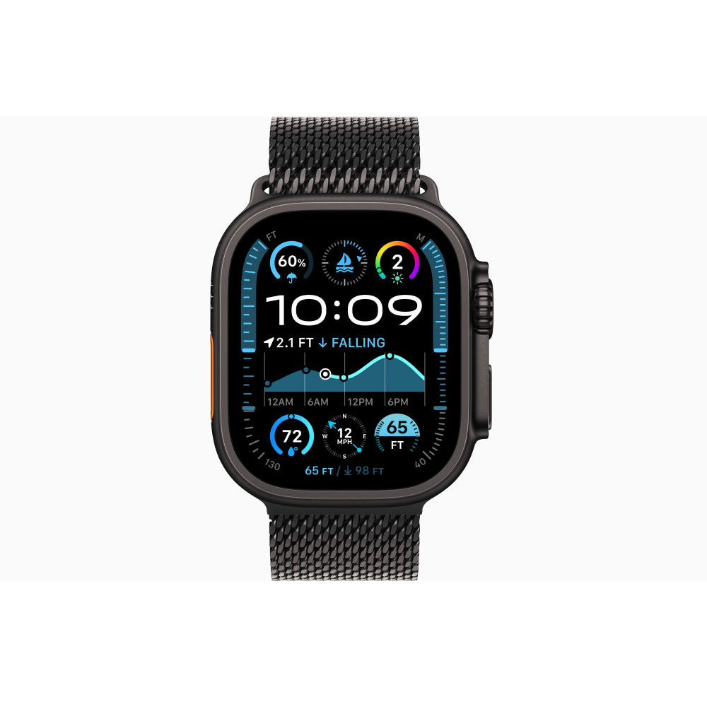 Apple Watch Ultra 3 Black Titanium Case Milanese Loop