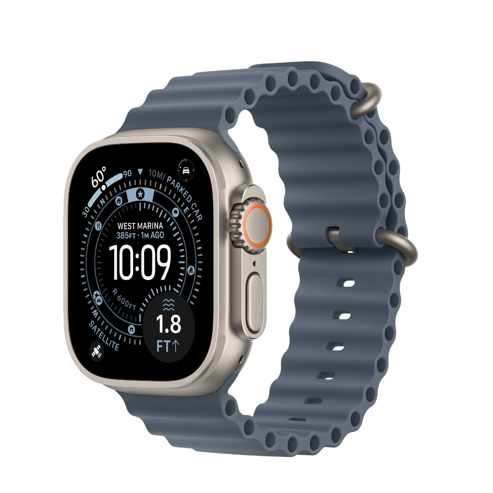 Apple Watch Ultra 3 — Natural Titanium + Ocean Band - GPS+Cellular