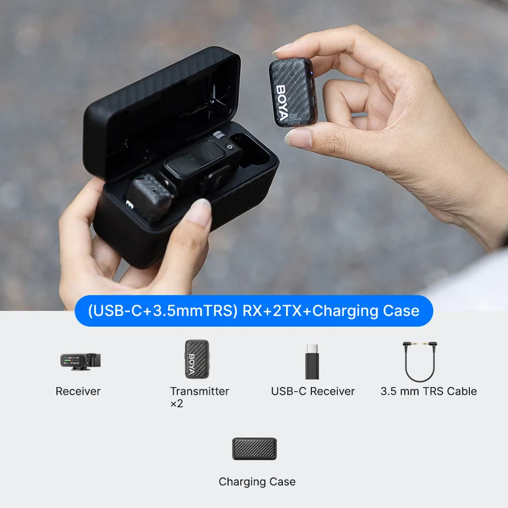BOYAMIC 2 BOYAMIC 2 |(USB-C+3.5mm TRS)RX + 2 TX + Charging case