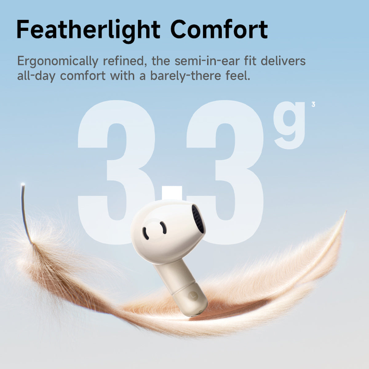 Baseus Bass BS2 Lite True Wireless Earbuds Moon White