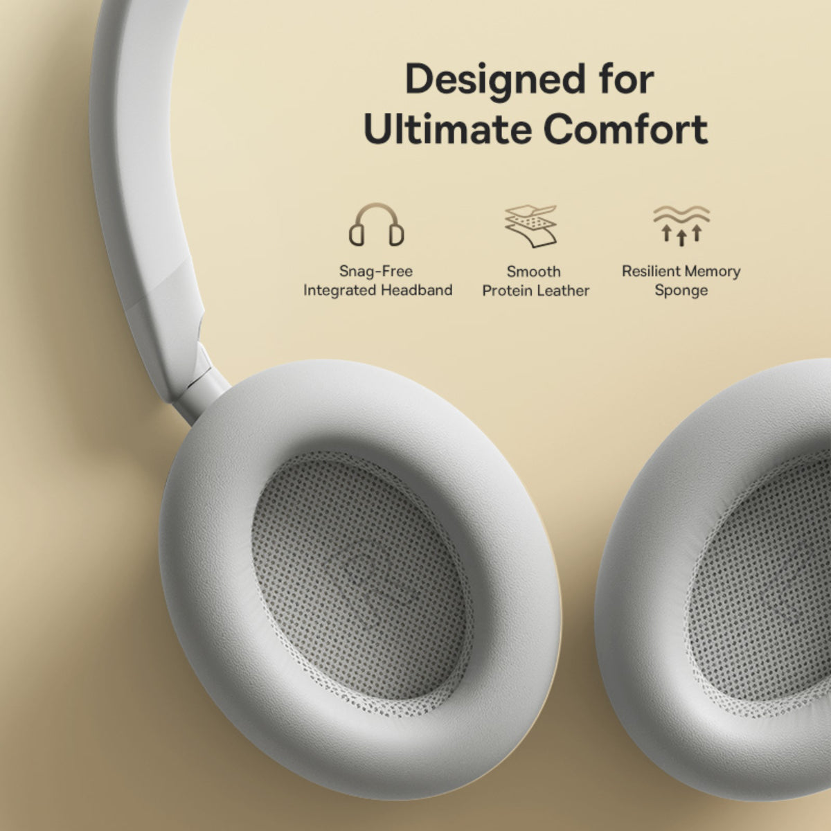 Baseus Bowie MH1 Wireless Noise Cancelling Headphones White
