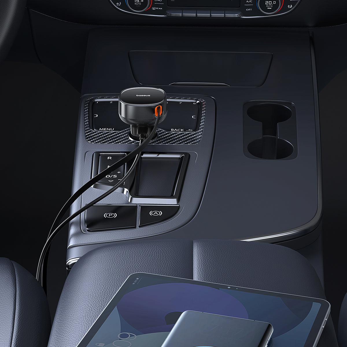 Baseus Enjoyment Pro Retractable USB-C Car Charger 60W Default
