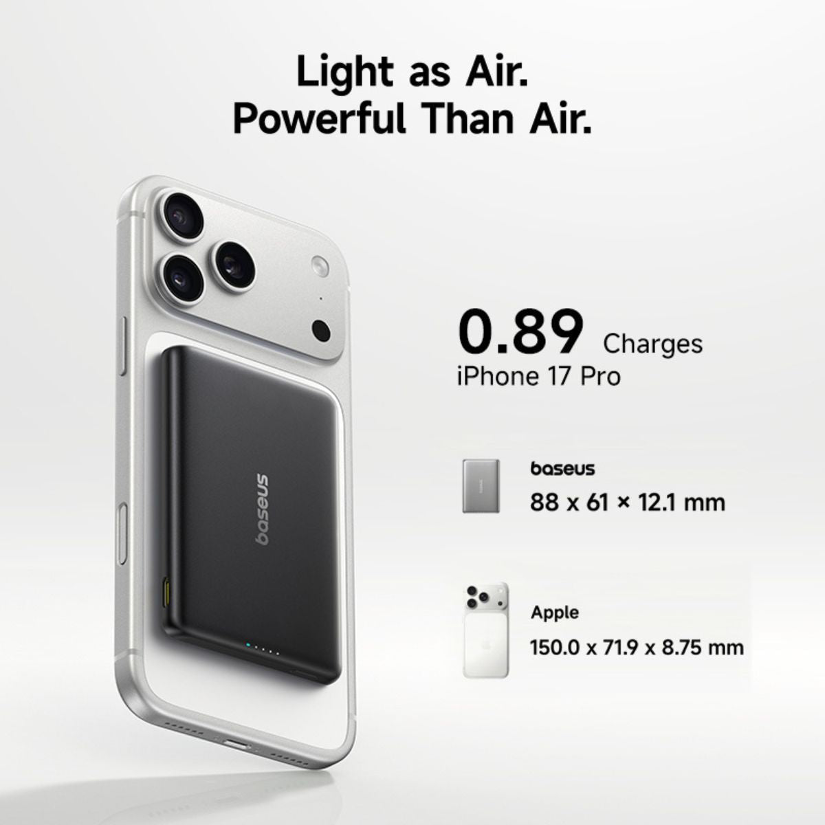Baseus PicoGo AM31 Mini Magnetic Power Bank 5000mAh 20W Galaxy Natural Titanium