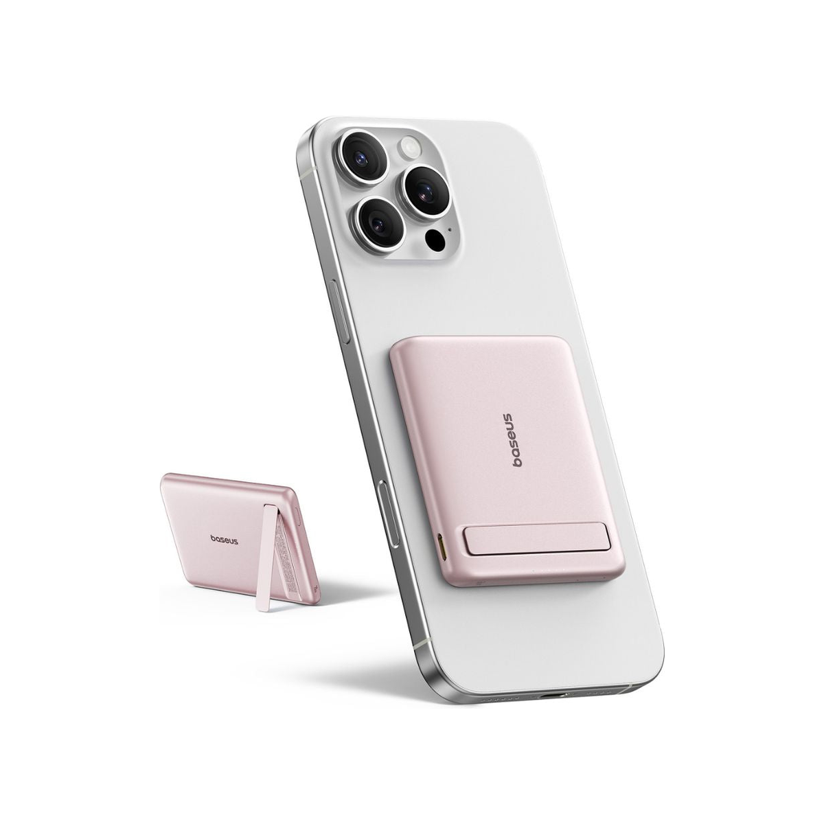 Baseus PicoGo AM31 Mini Magnetic Power Bank with Stand 5000mAh 20W Pink