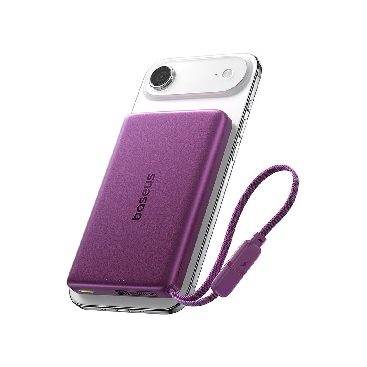 Baseus PicoGo AM52 Qi2.2 Magnetic Power Bank with Cable 10000mAh 45W Dark Cherry Edition Dark Cherry