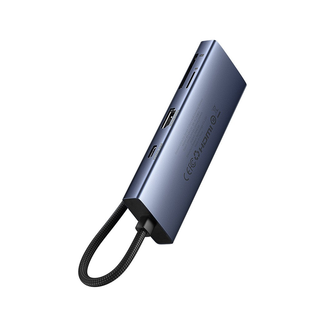 Baseus UltraJoy Series 7-Port HUB Docking Station-Space Grey (Type-C to HDMI4K@60Hz*1+VGA*1+USB 3.0*4+PD*1) Default
