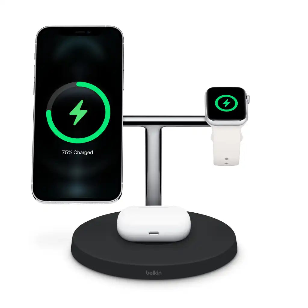 Belkin BOOST↑CHARGE PRO 3-in-1 Wireless Charging Stand with MagSafe
