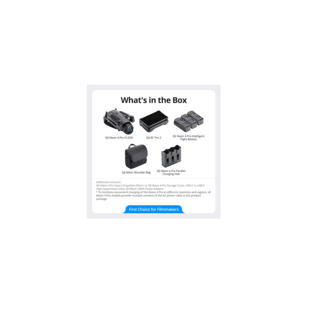 DJI Mavic 4 Pro Drone with 512GB Creator Combo