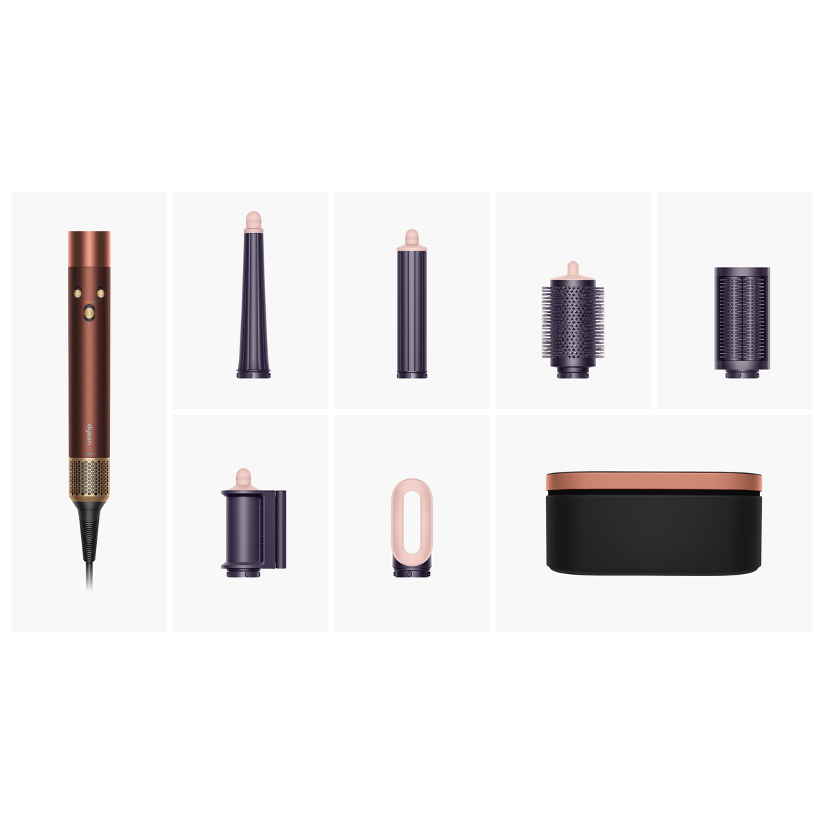 Dyson Airwrap i.d.™ multi-styler and dryer (Plum and Copper) Straight Wavy
