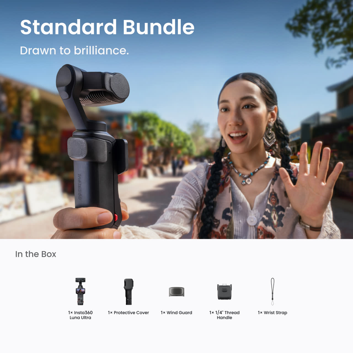 Insta360 Luna Ultra Dual-Lens 8K Gimbal Camera - Standard Bundle - Midnight Black