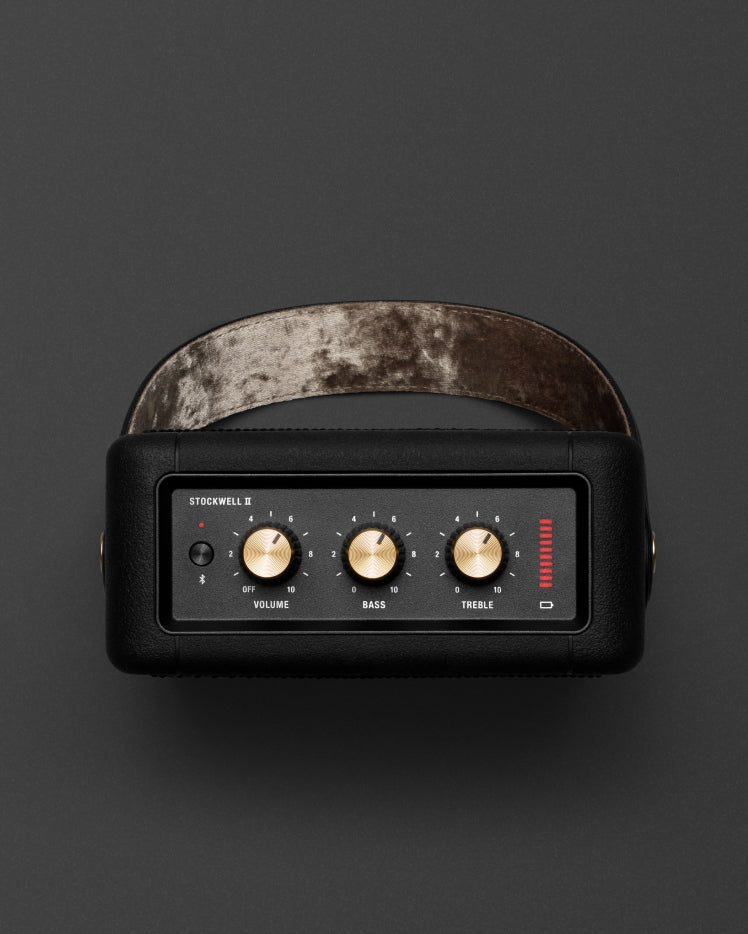 Marshall Stockwell II Portable Speaker Black And Brass