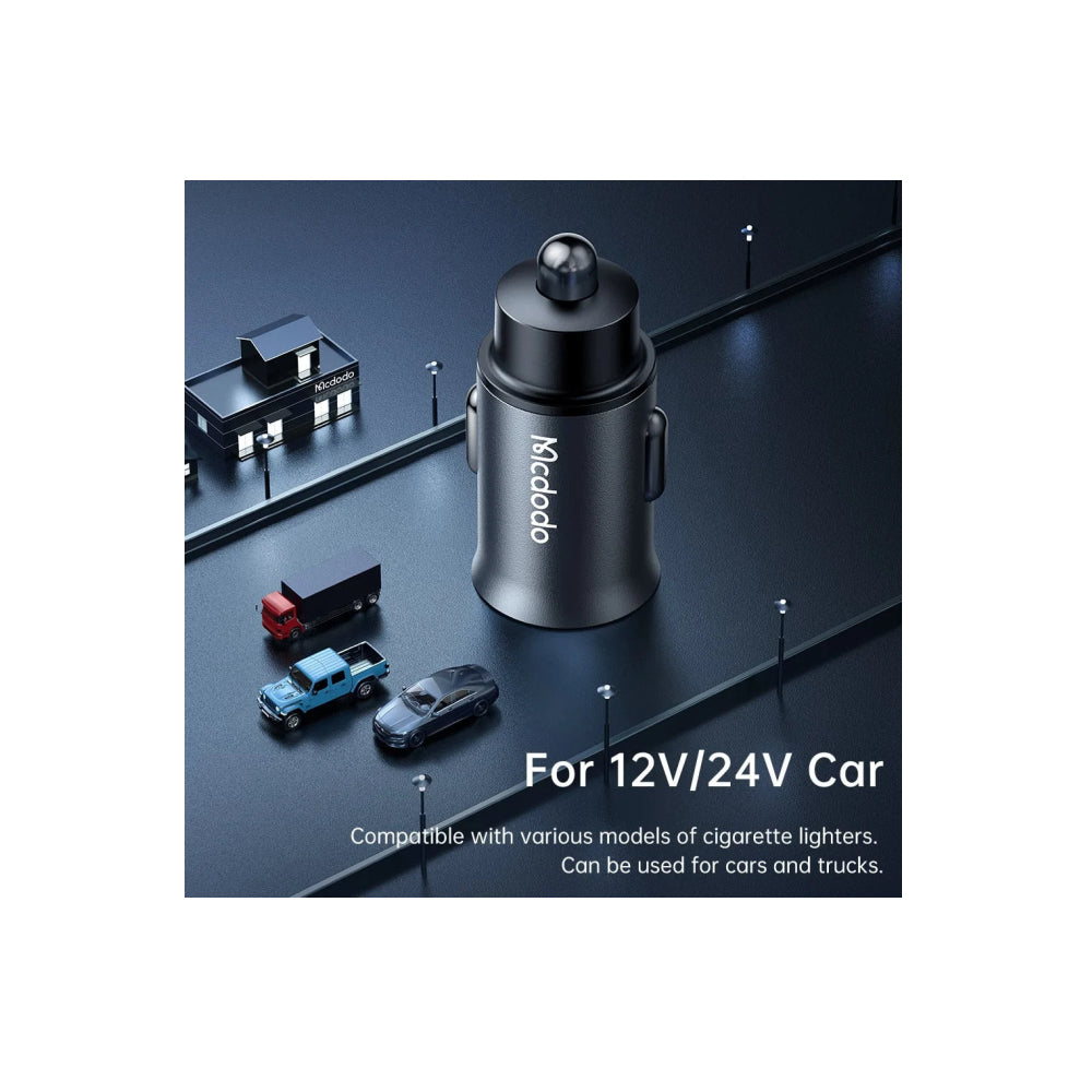 Mcdodo 107W digital display car charger with extension cord (4 USB+1 C)