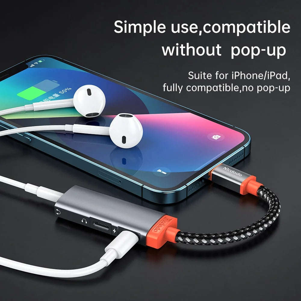 Mcdodo Oryx Series 3 in 1 Lighitning to DC3.5+Dual Lightning