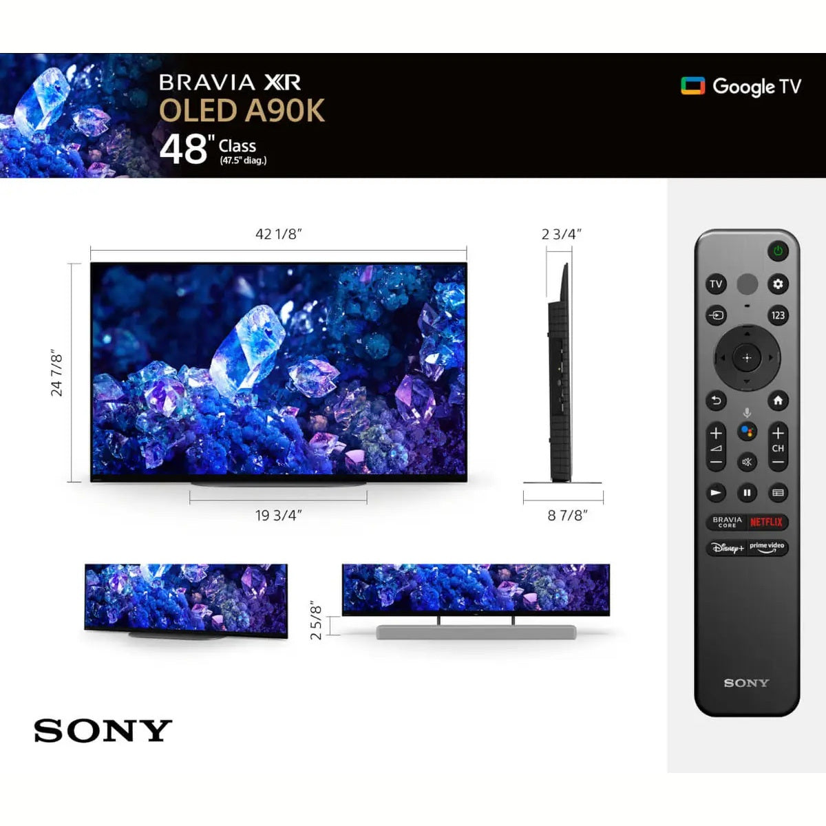 Sony BRAVIA XR A90K 4K HDR OLED TV
