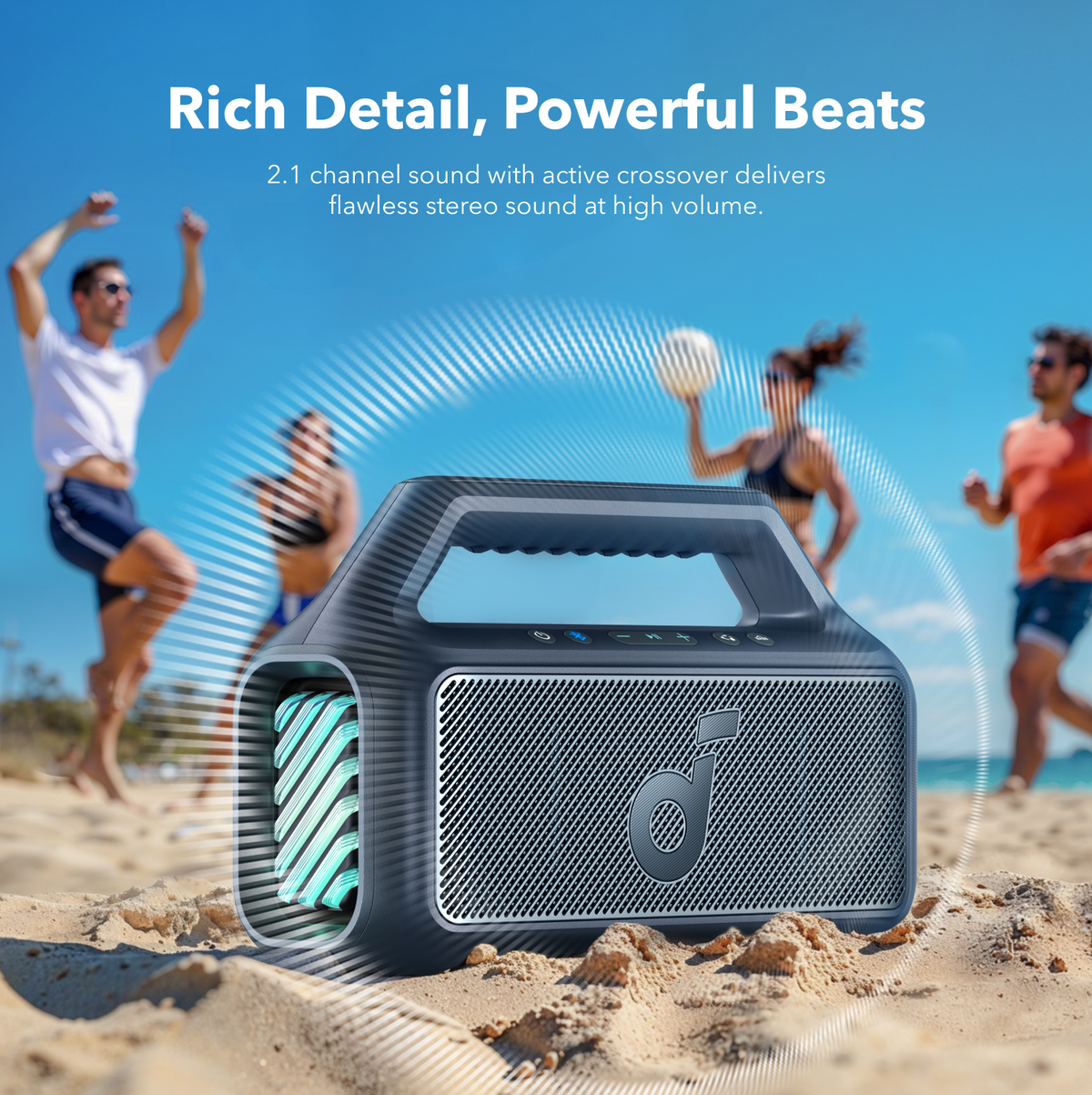 Soundcore Boom 2 Portable Bluetooth Speaker Explorer Blue