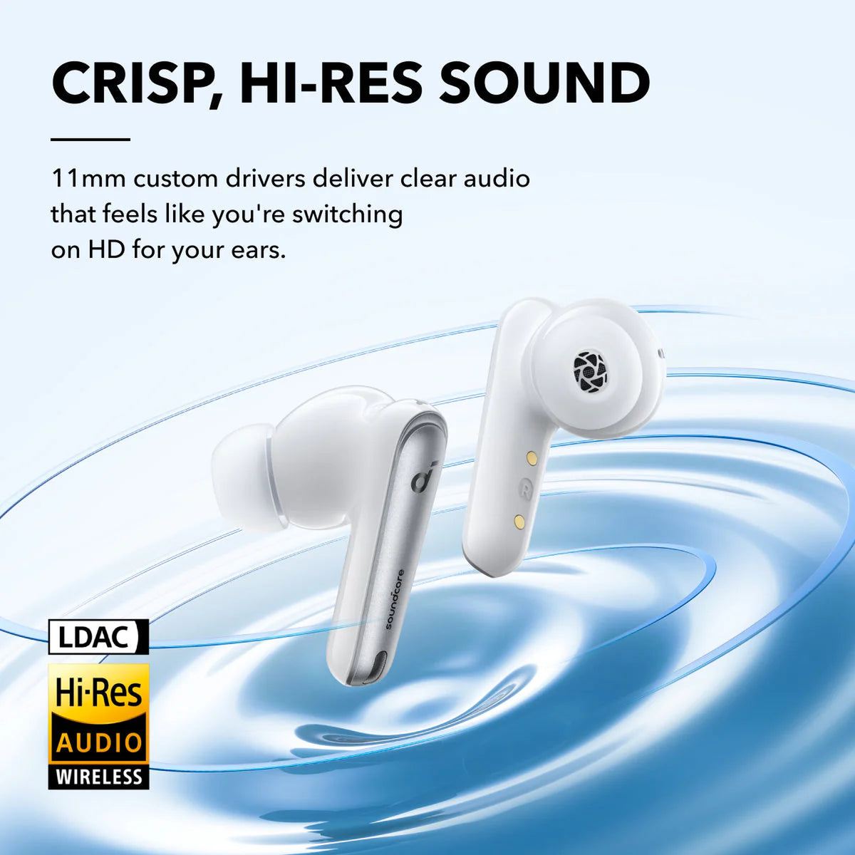 Soundcore Liberty 4 NC Wireless Earbuds Clear White
