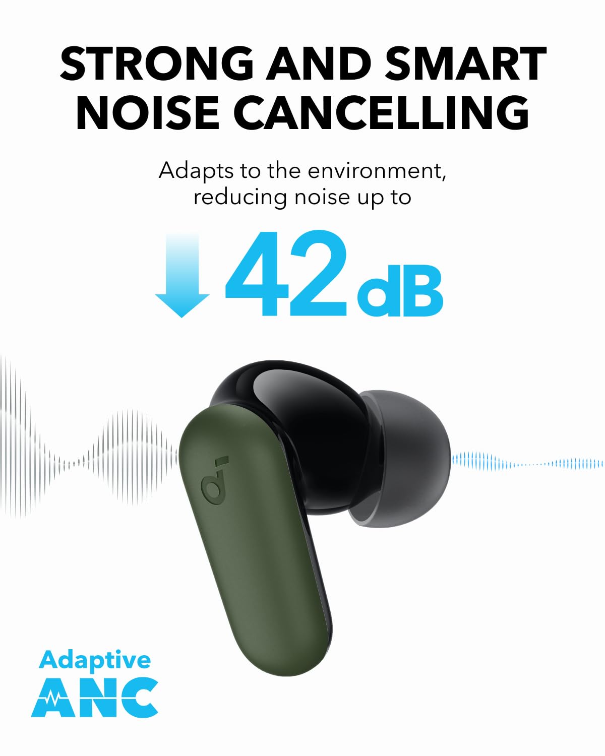Soundcore P30i Noise Cancelling Earbuds Green