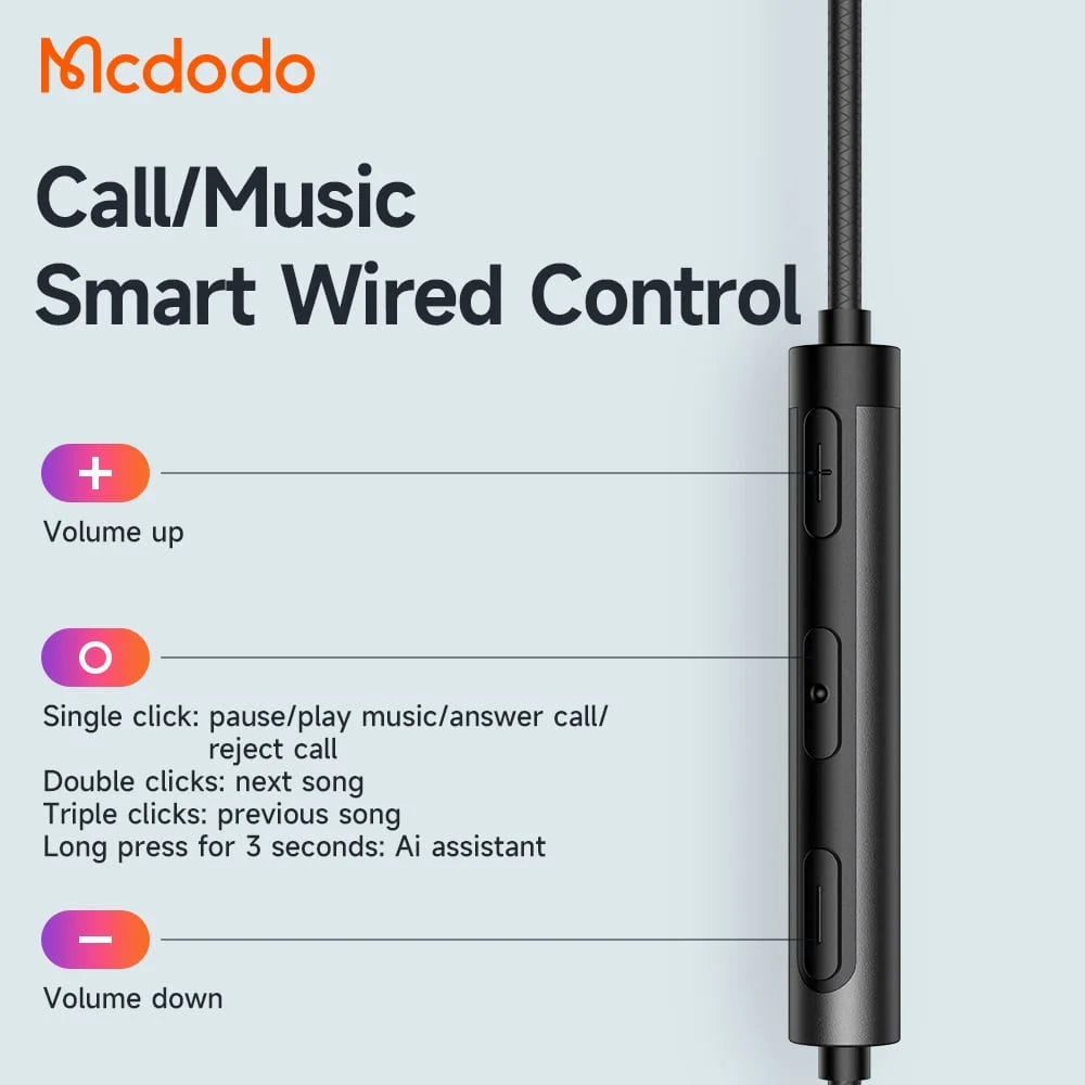 Mcdodo Stereo Earphone for Lightning