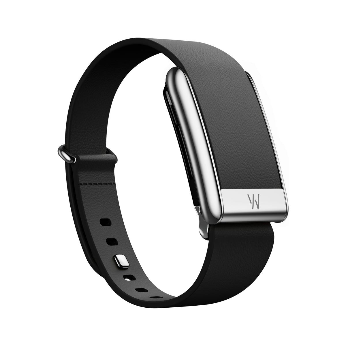 WHOOP 5.0 LeatherLuxe Tapered Band Black with Titanium