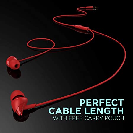 boAt Bassheads 100 Wired Earphones Red