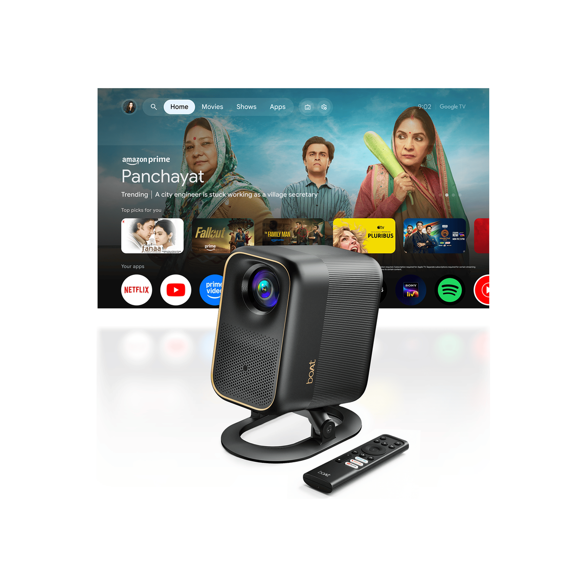 boAt Cinehead F1 Pro Smart Projector Celestial Black