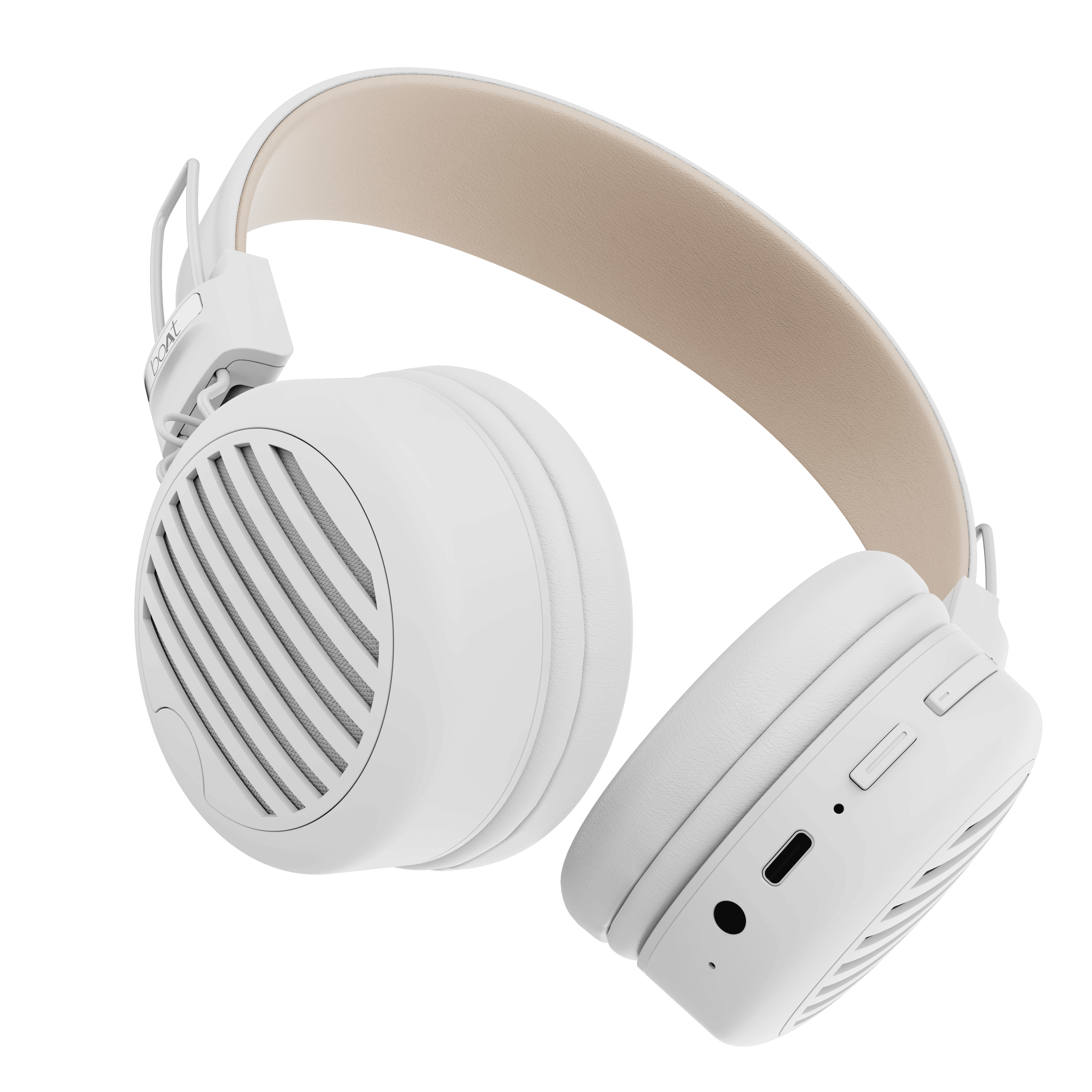 boAt Rockerz 400 Pro Wireless Headphones White Beige