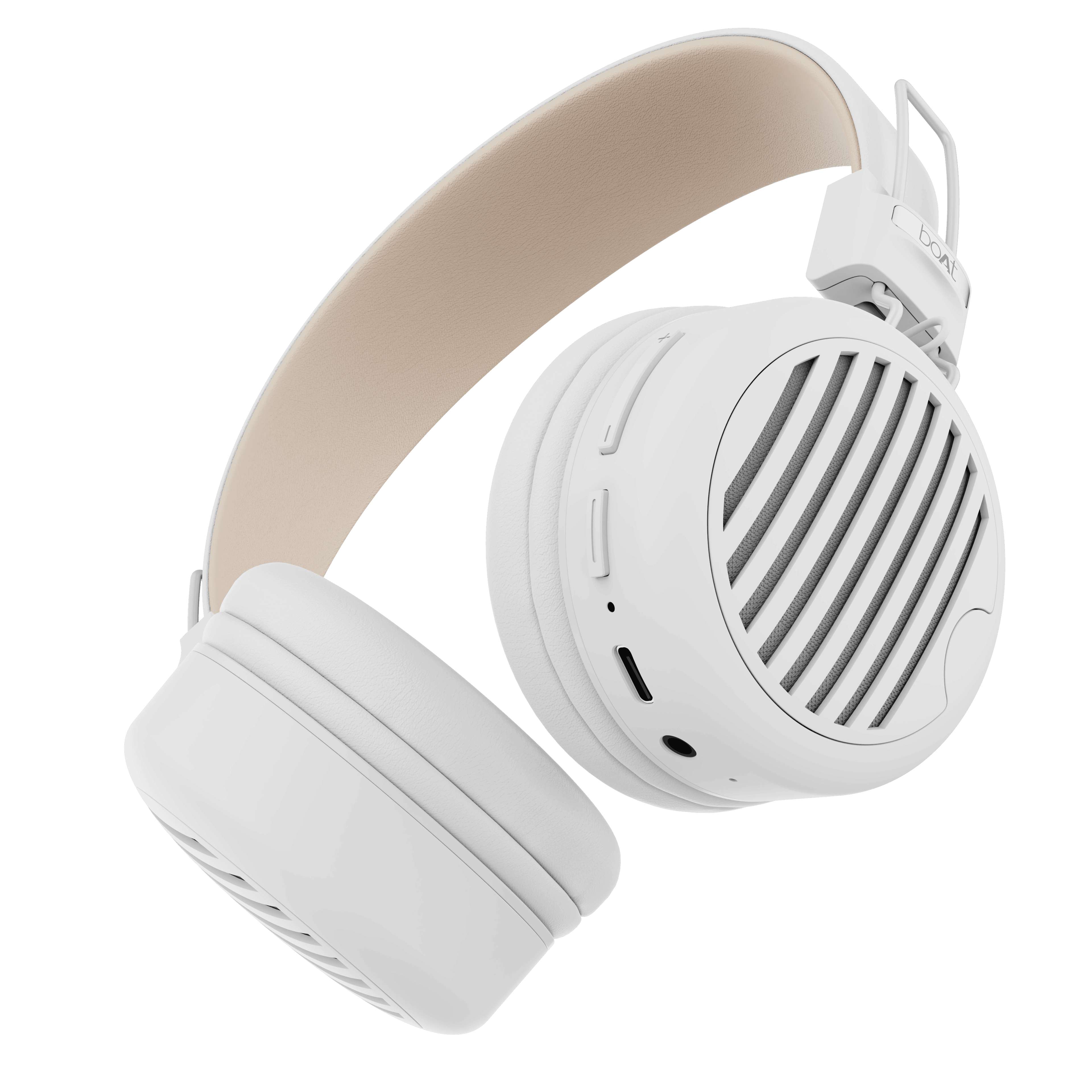 boAt Rockerz 400 Pro Wireless Headphones White Beige