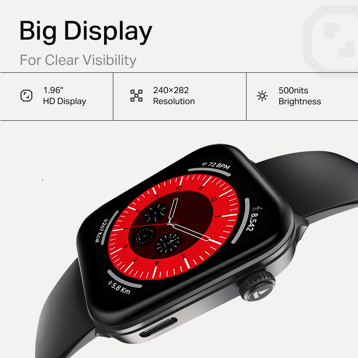 boAt Storm Call 4 Smartwatch Active Black