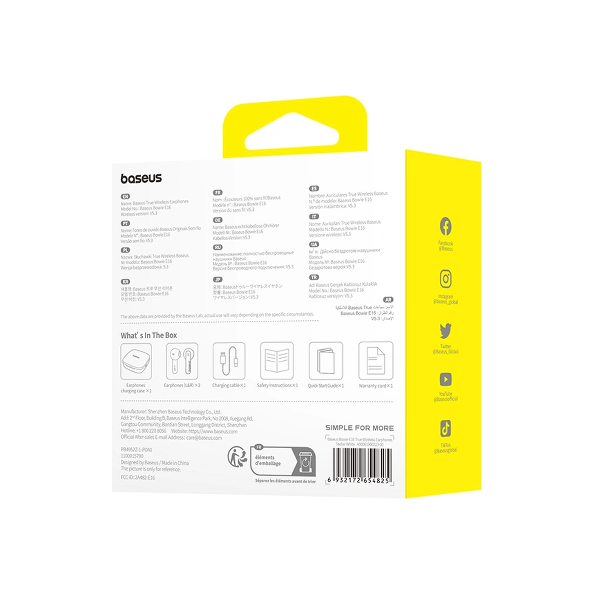 baseus-bowie-e16-true-wireless-earphones White