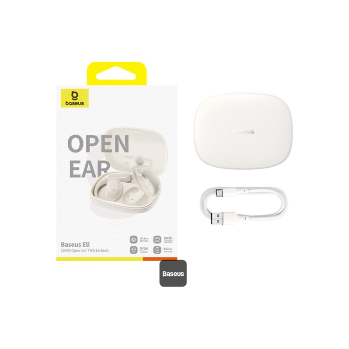 baseus-eli-10i-fit-open-ear-tws-earbuds White