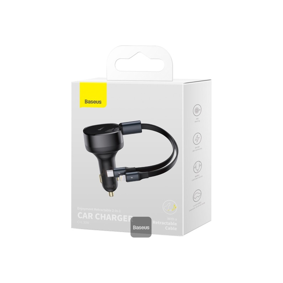 baseus-enjoyment-2in1-car-charger-30w Black