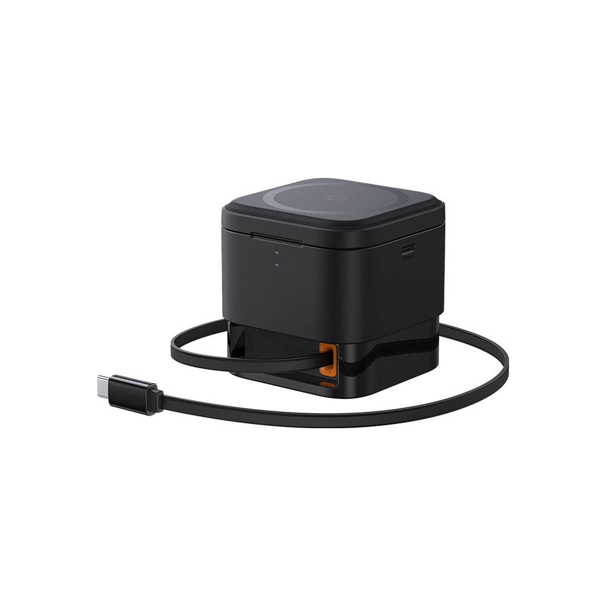 baseus-magpro-2in1-magnetic-wireless-charger-25w Black