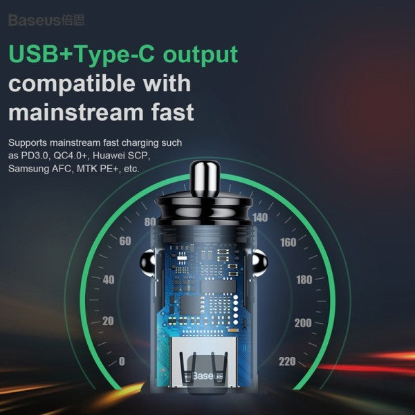 baseus-circular-30w-pps-car-charger Black