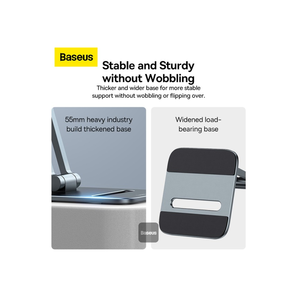 baseus-biaxial-foldable-metal-stand-phone Space Grey