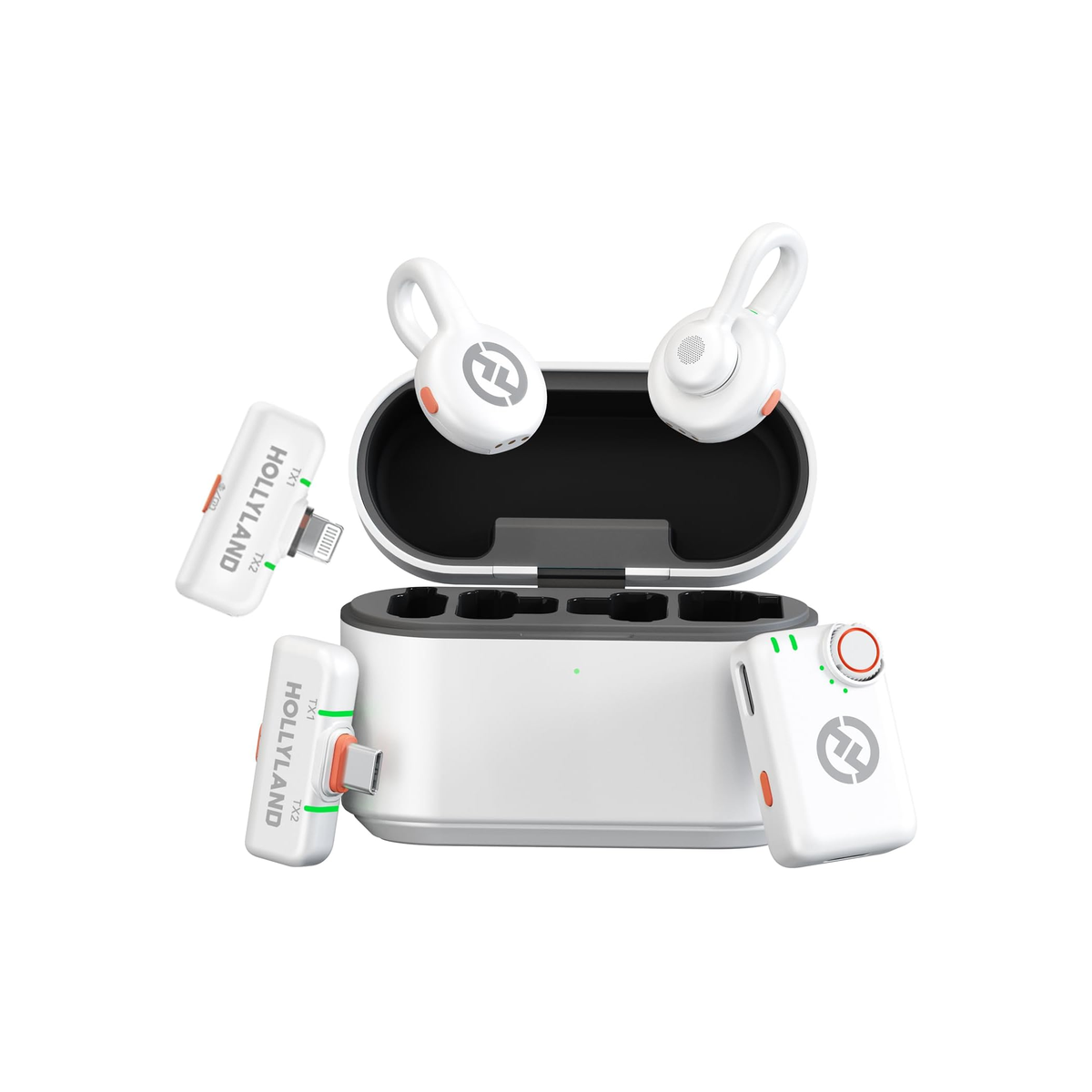 Hollyland Lark M2S Wireless Lavalier Microphone Glacier White