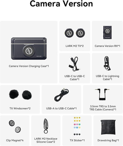 Hollyland Lark M2 Wireless Lavalier Microphone Camera Version