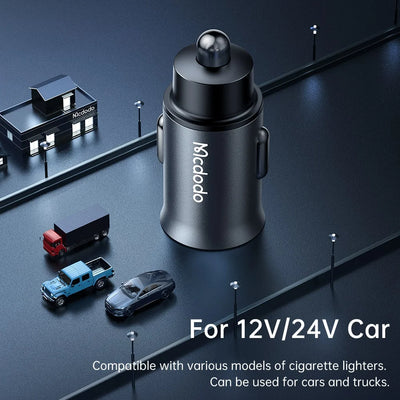 Mcdodo 107W digital display car charger with extension cord (4 USB+1 C)