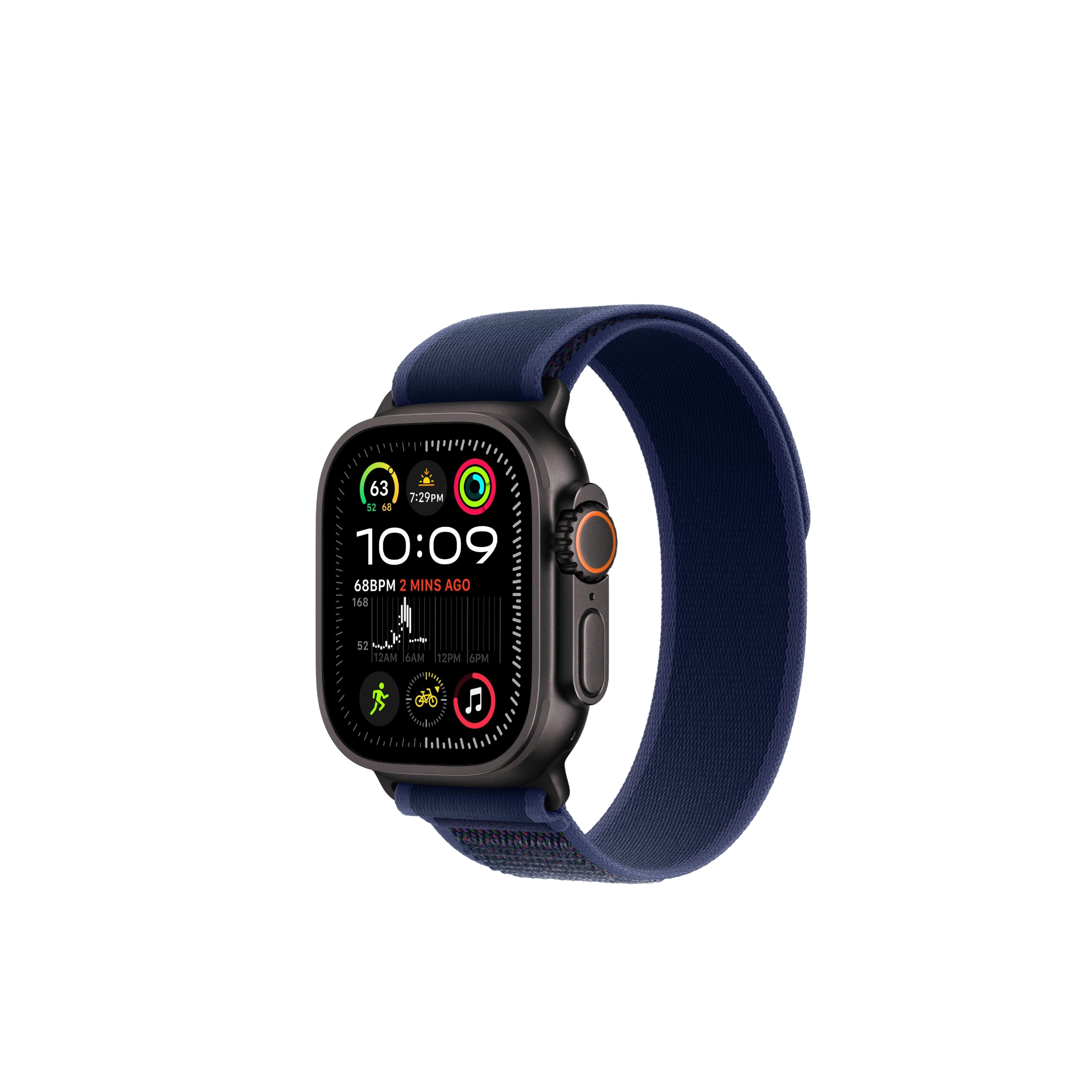 Apple Watch Ultra 2 Black Titanium Case Trail Loop.